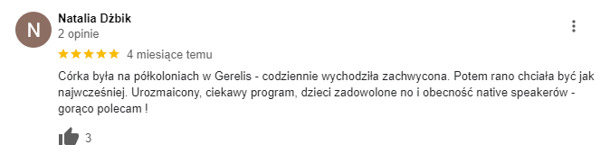 Ferie językowe Wrocław - Opinia 2