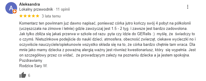 Ferie językowe Wrocław - Opinia 4